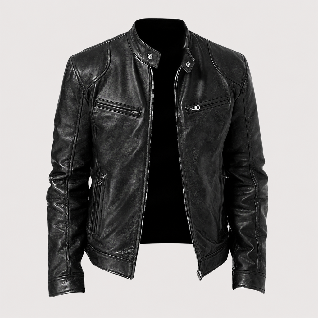 Ethan Men's Faux Leather Biker Jacket