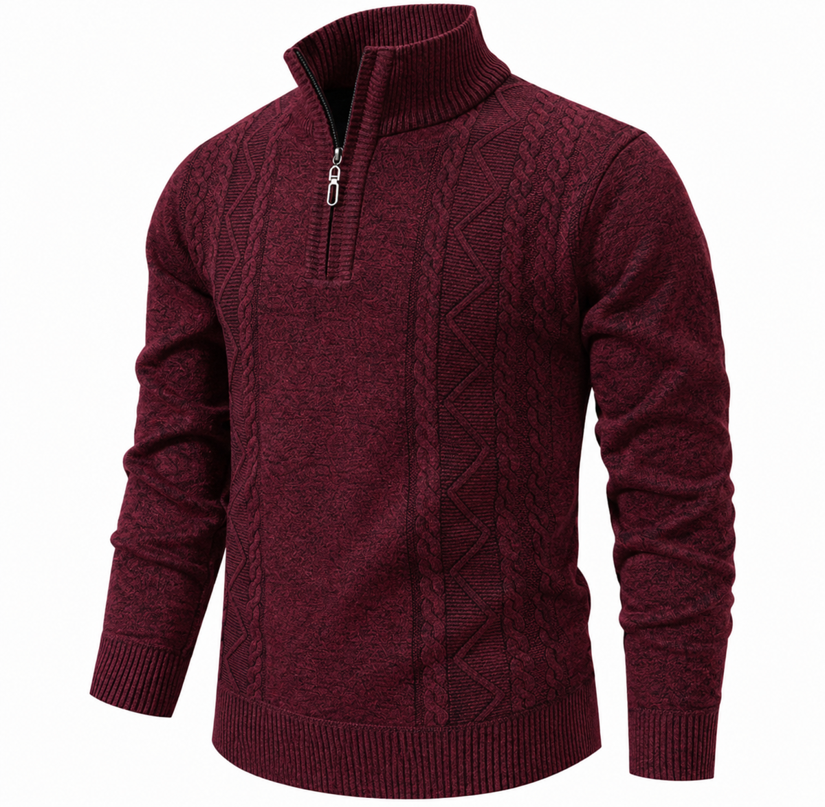 Tristan Cable-Knit Quarter-Zip Jumper