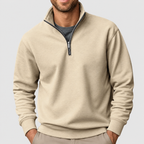 Caleb Relaxed-Fit Quarter-Zip Fleece Pullover Sweatshirt