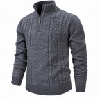 Tristan Cable-Knit Quarter-Zip Jumper