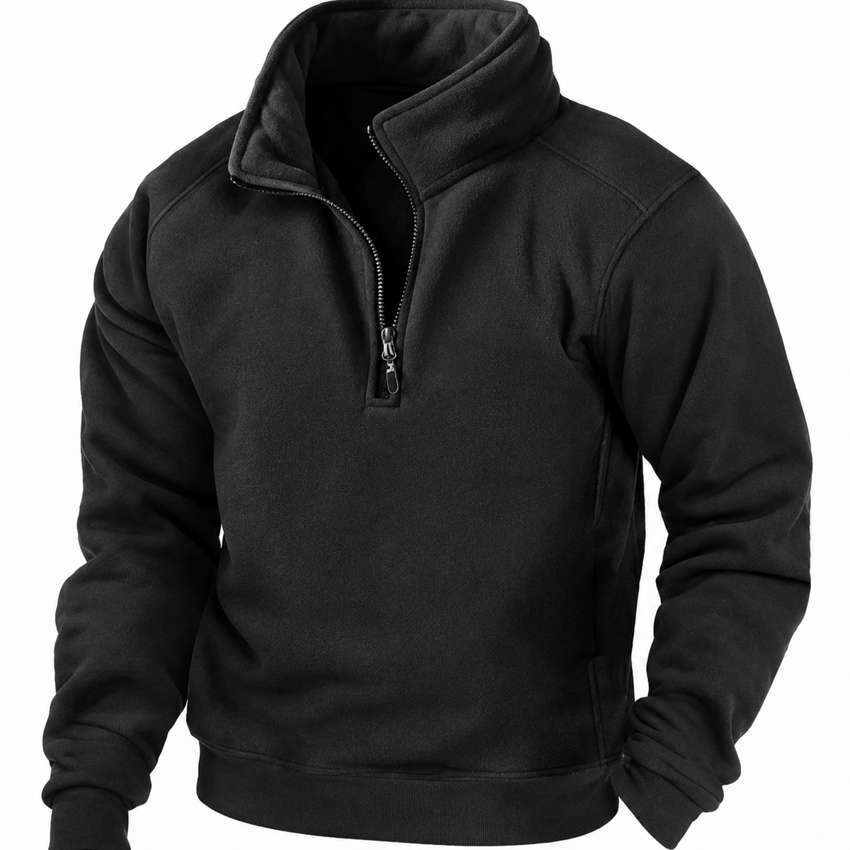 Owen Fleece Quarter-Zip Stand-Collar Pullover Jumper