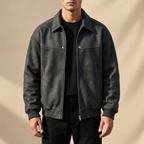 Lucas Men's Suede Bomber Jacket