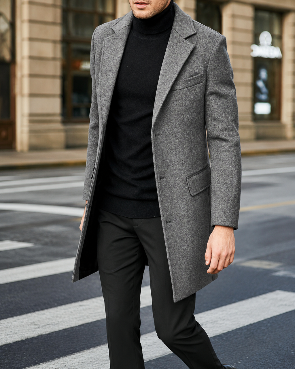 Sebastian Tailored Wool-Blend Winter Overcoat
