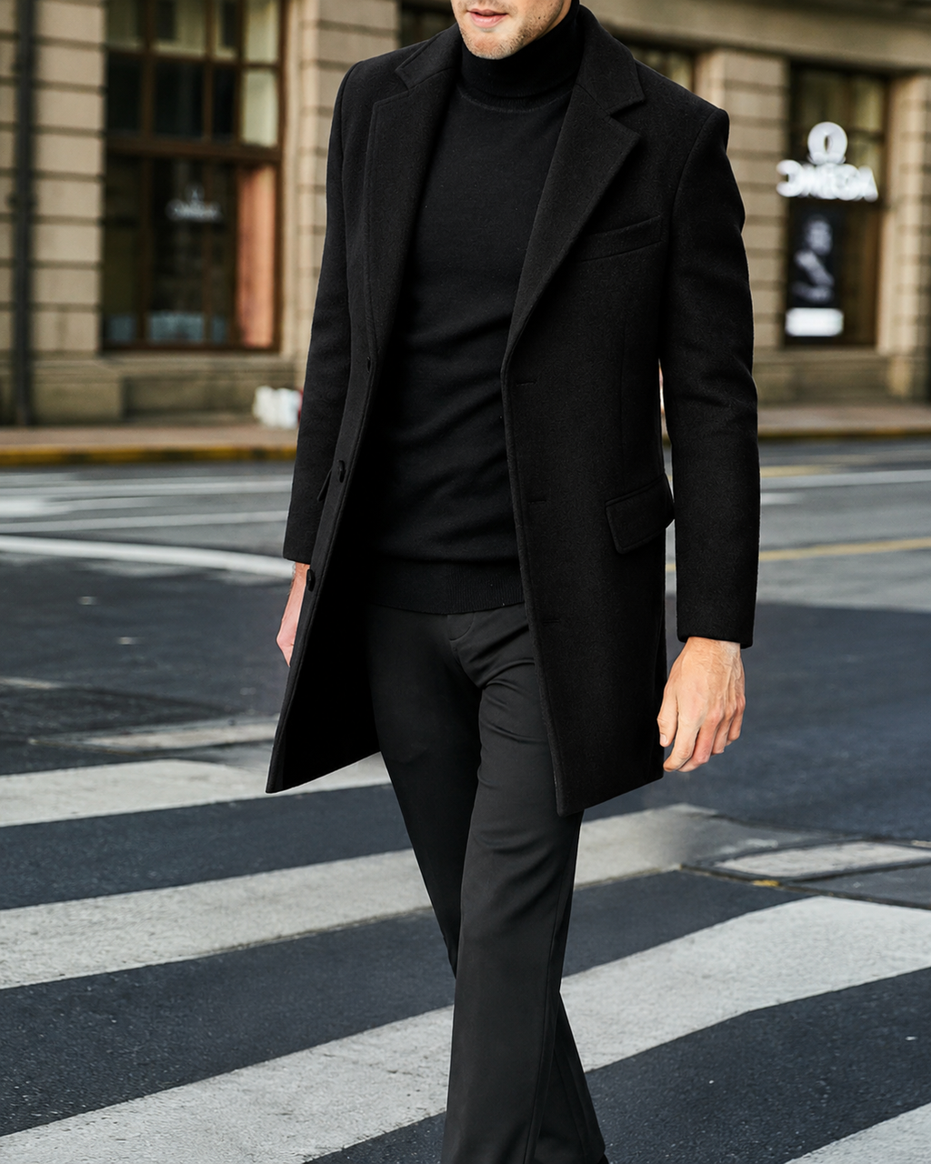 Sebastian Tailored Wool-Blend Winter Overcoat