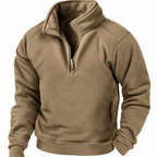 Owen Fleece Quarter-Zip Stand-Collar Pullover Jumper