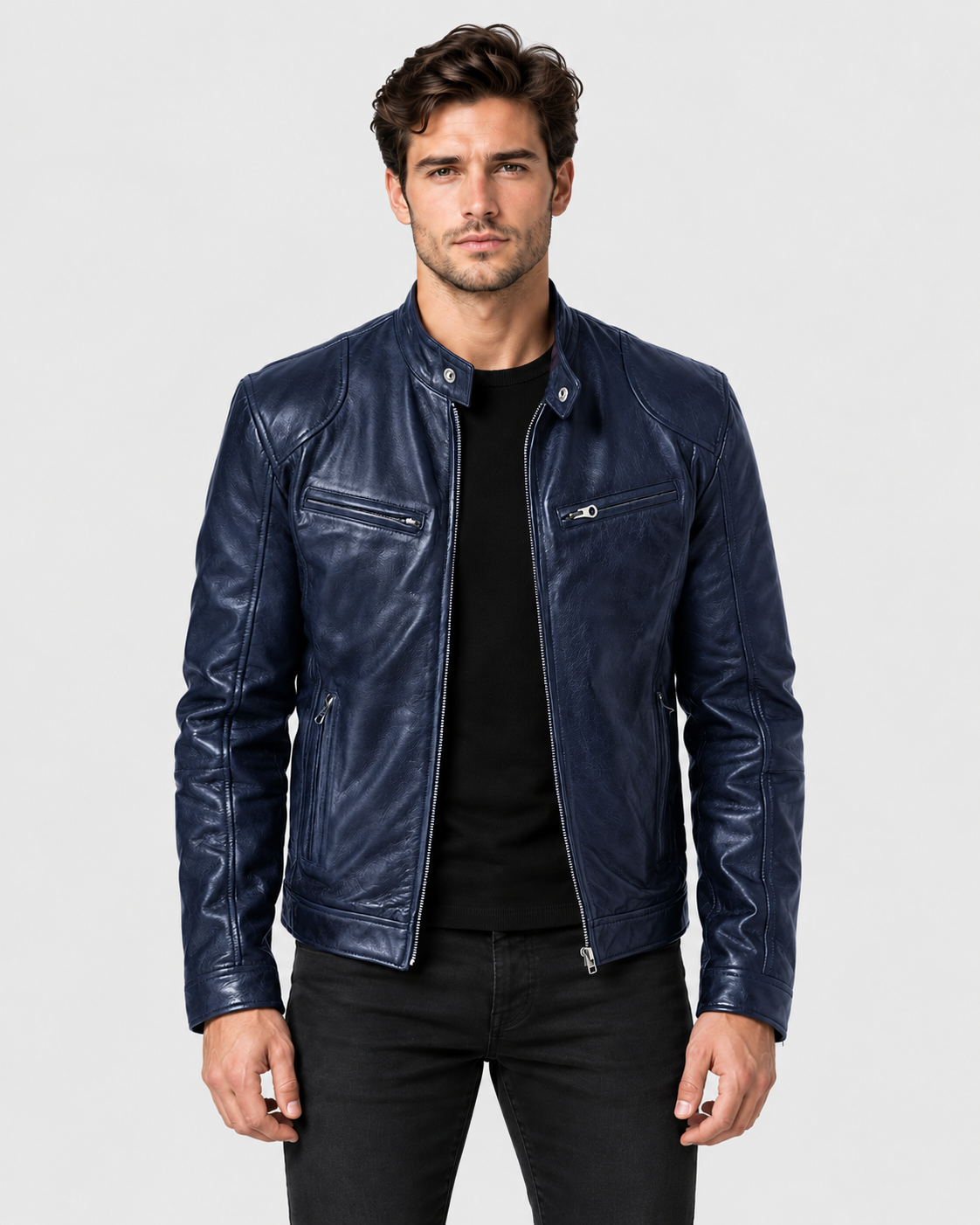 Mason Men's Biker Leather Jacket