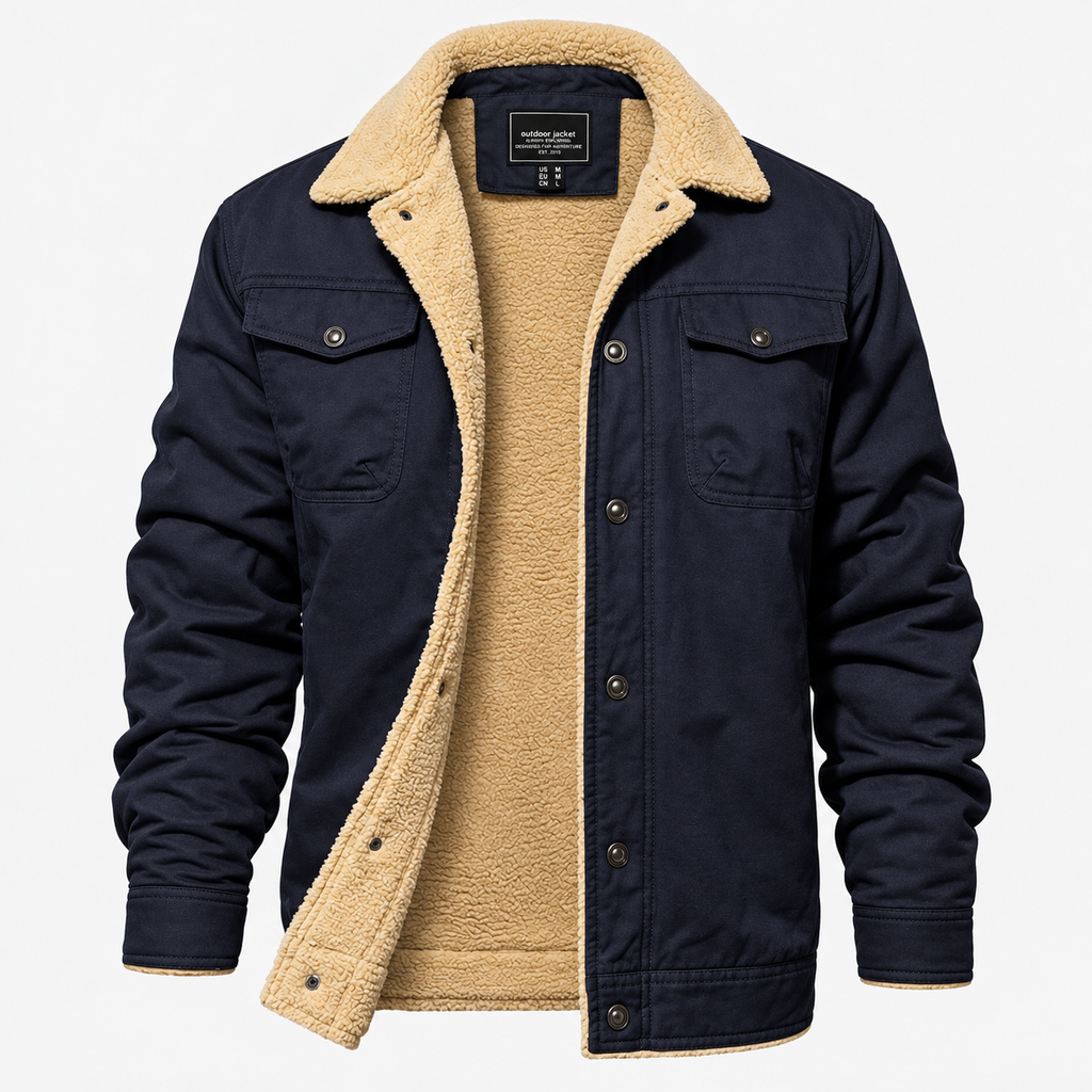 Caleb Men's Sherpa Lined Trucker Jacket