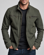 Liam Men's Zip-Front Cotton Utility Jacket