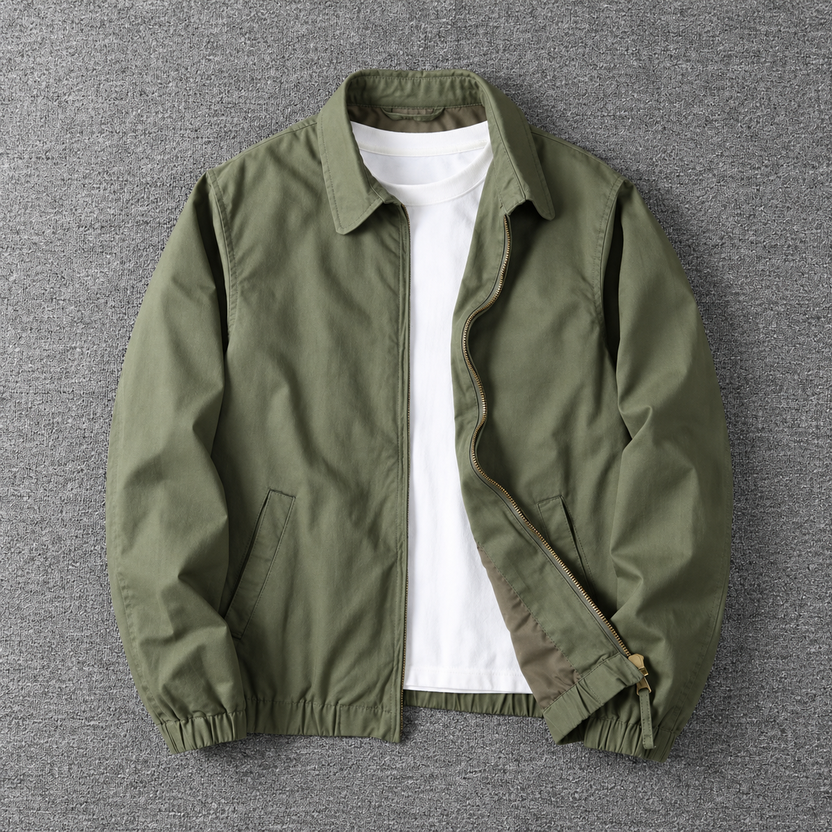 Ethan Men's Lightweight Zip Harrington Jacket