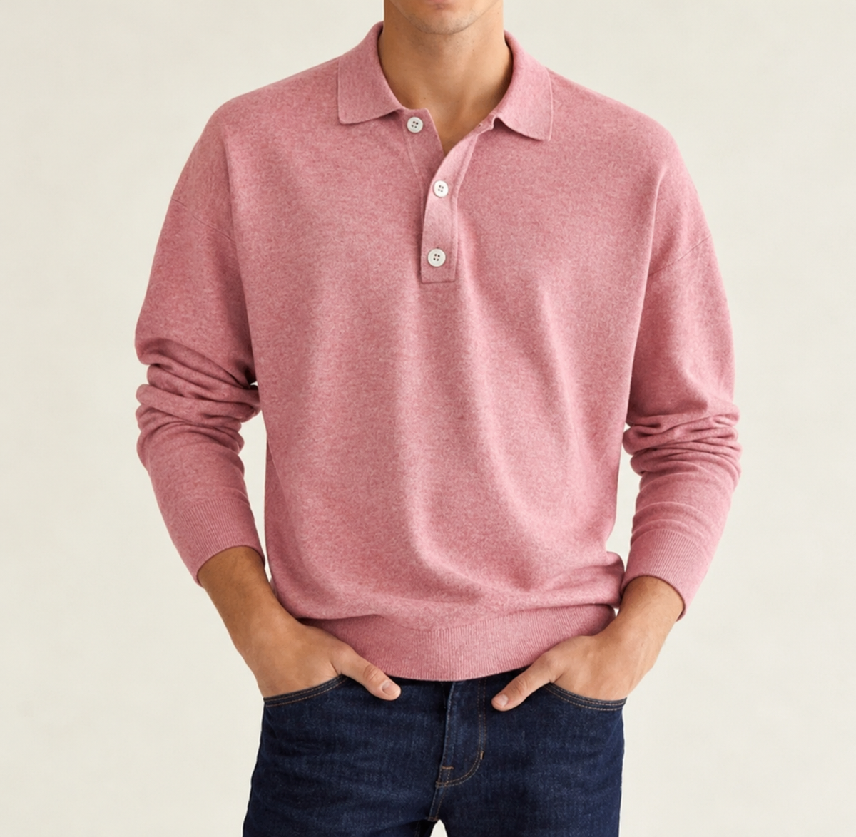 Miles Long-Sleeve Polo Knit Jumper