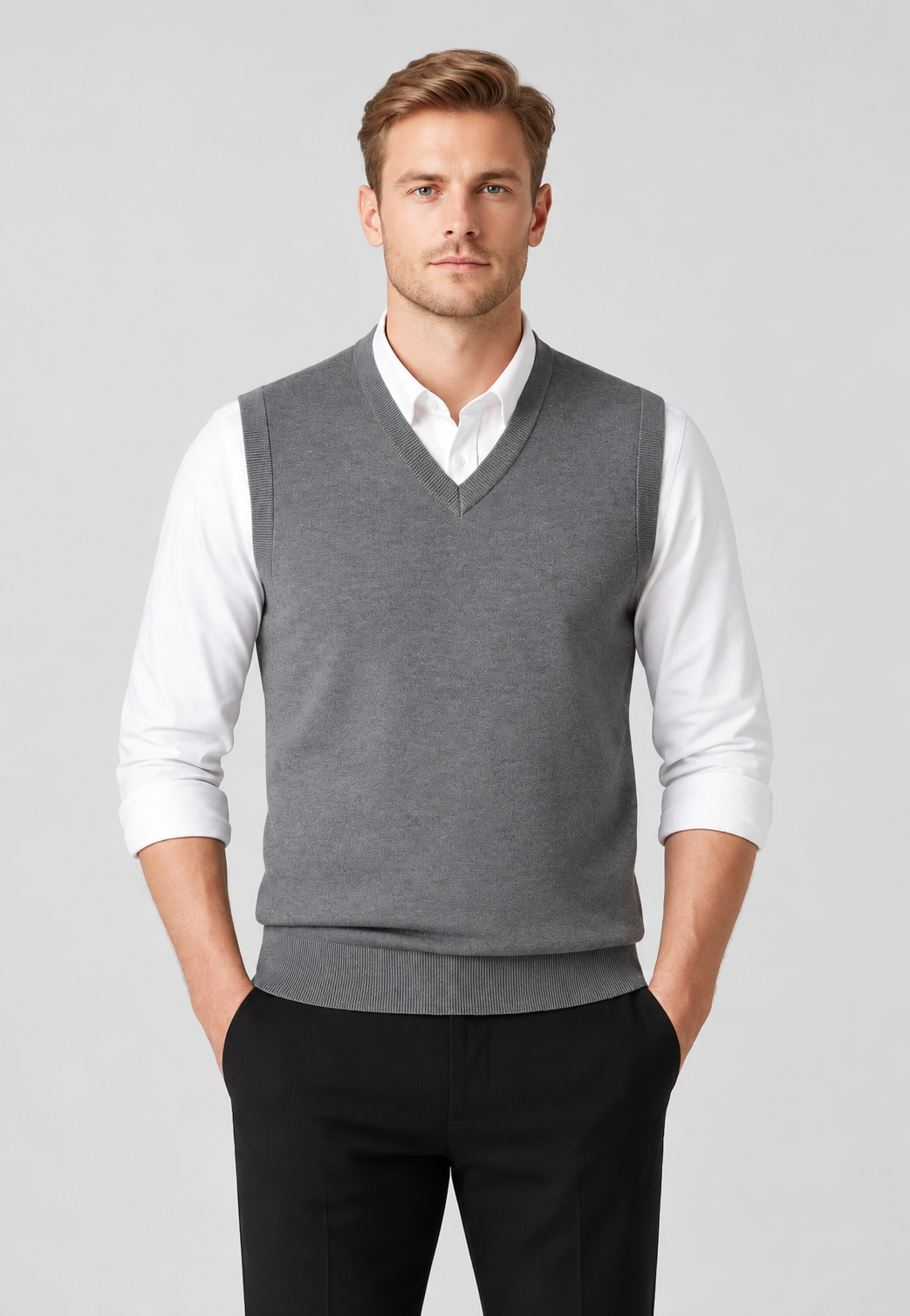 Lucas Men's V-Neck Knit Sweater Vest