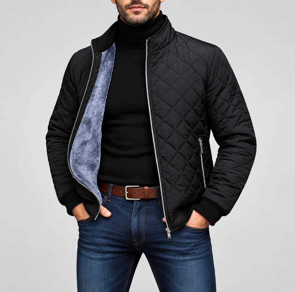 Mason Men's Diamond Quilted Fleece Lined Jacket