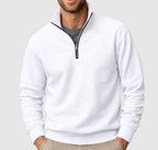 Caleb Relaxed-Fit Quarter-Zip Fleece Pullover Sweatshirt