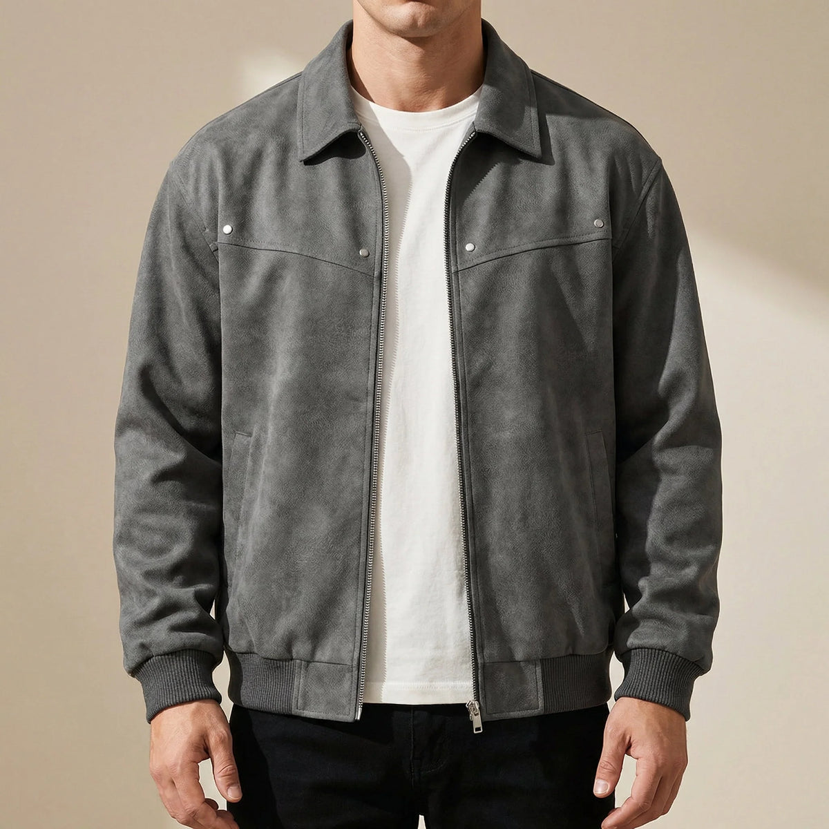Jacob Men's Classic Lambskin Leather Jacket