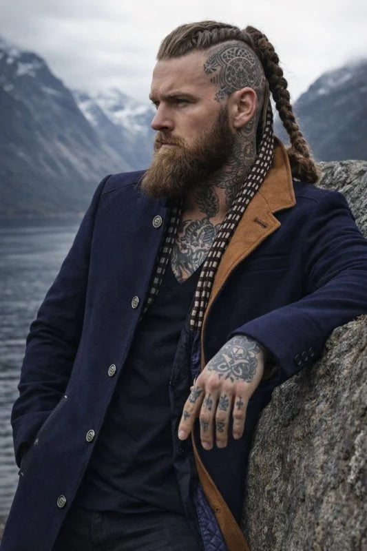 Men's Classic Button Front Winter Coat