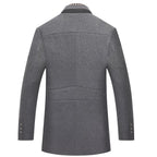 Men's Classic Button Front Winter Coat