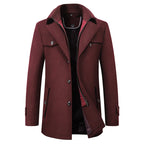 Men's Classic Button Front Winter Jacket