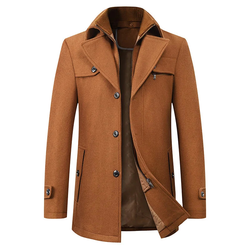 Men's Classic Button Front Winter Jacket