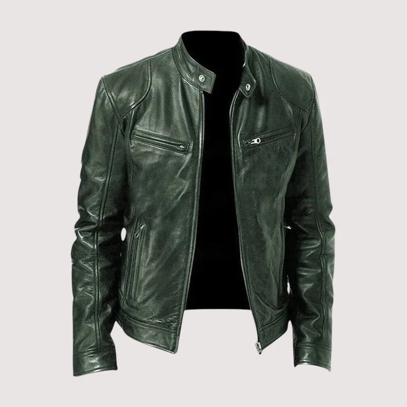 Men's Classic Faux Leather Jacket