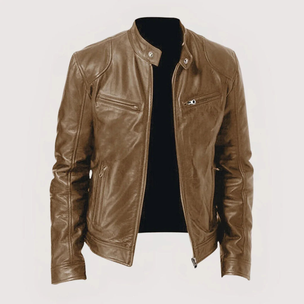 Men's Classic Faux Leather Jacket