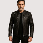 Men's Classic Faux Leather Jacket