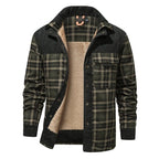 Men's Classic Plaid Button-Front Jacket