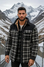 Men's Classic Plaid Button-Front Jacket