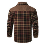 Men's Classic Plaid Button-Front Jacket