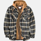 Men's Classic Plaid Hooded Jacket