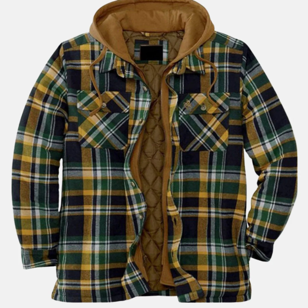 Men's Classic Plaid Hooded Jacket