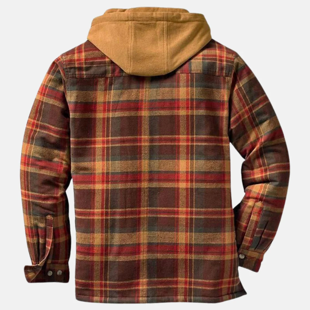 Men's Classic Plaid Hooded Jacket