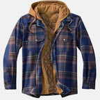 Men's Classic Plaid Hooded Jacket