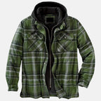 Men's Classic Plaid Hooded Jacket