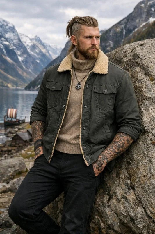 Men's Classic Sherpa Lined Winter Jacket