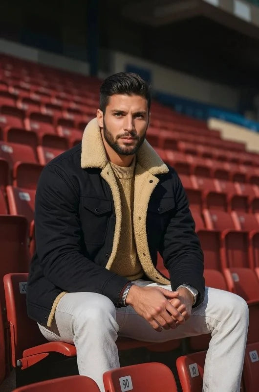 Men's Classic Sherpa Lined Winter Jacket