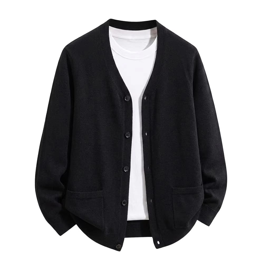 Men's Classic V-Neck Knit Cardigan