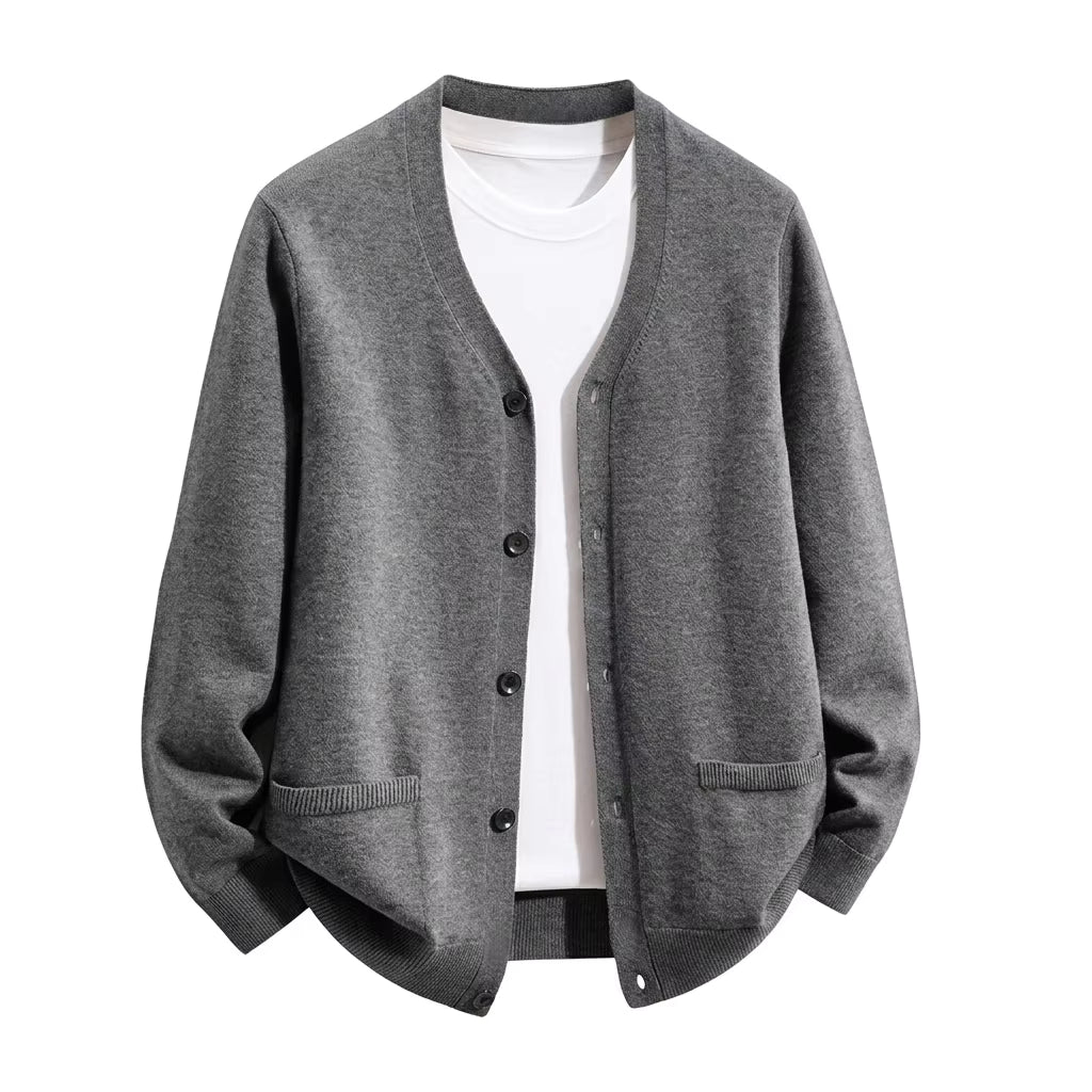 Men's Classic V-Neck Knit Cardigan