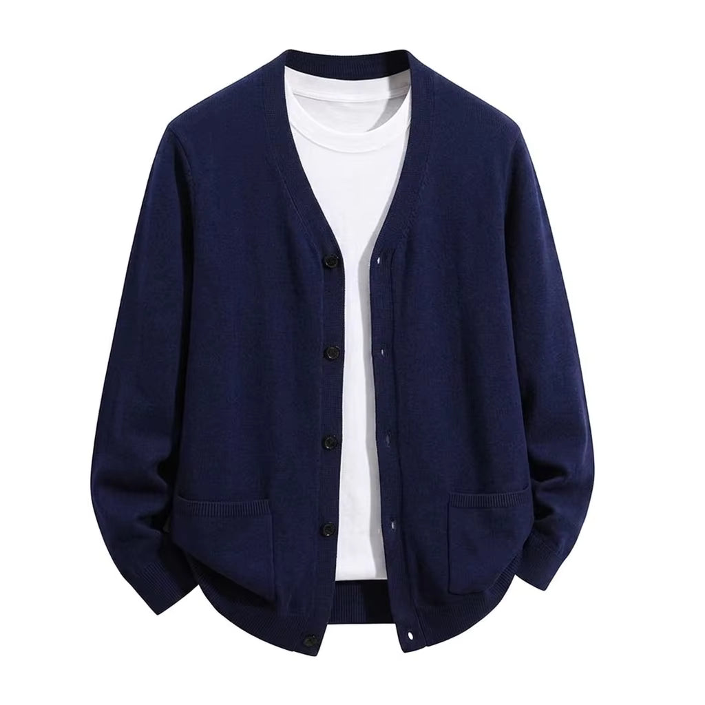 Men's Classic V-Neck Knit Cardigan