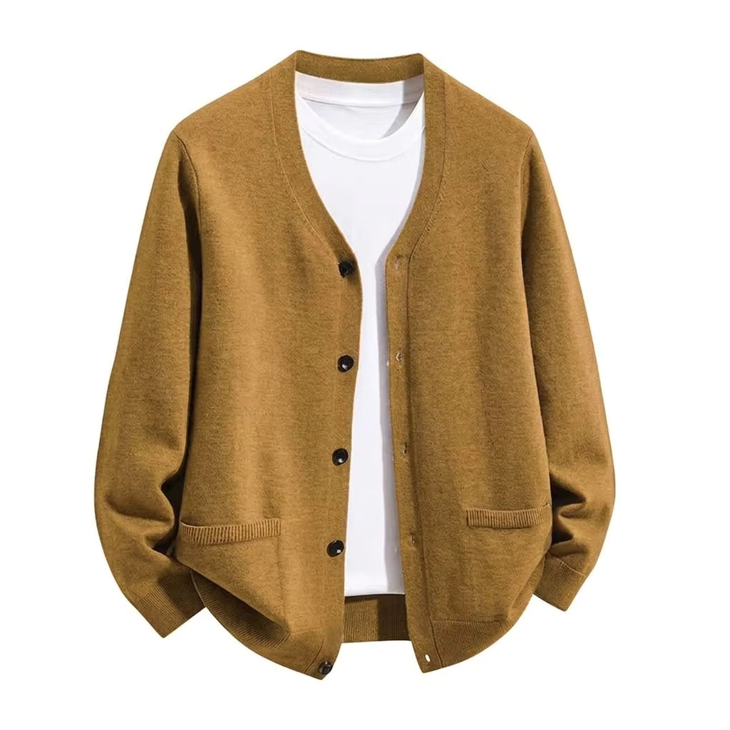 Men's Classic V-Neck Knit Cardigan