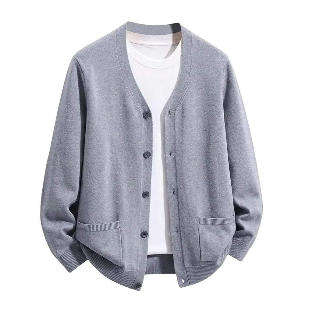 Men's Classic V-Neck Knit Cardigan