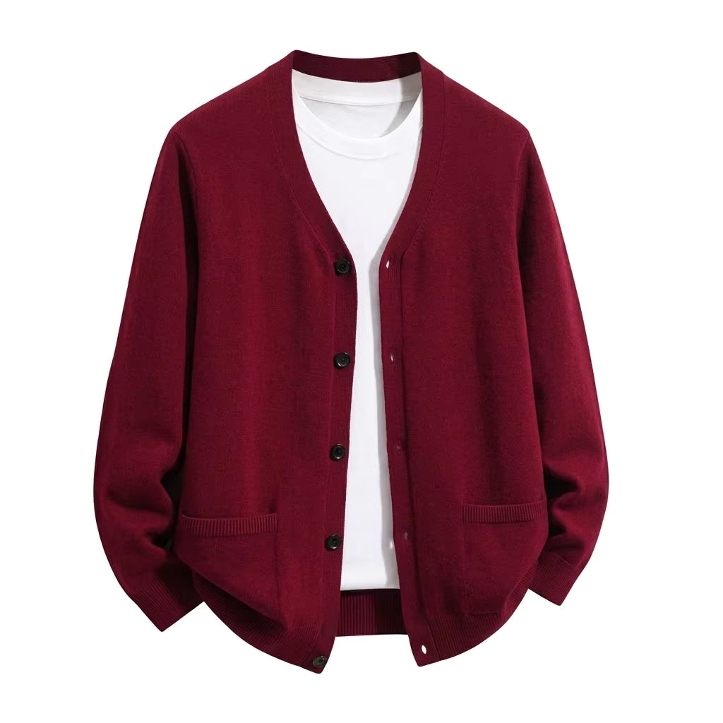 Men's Classic V-Neck Knit Cardigan