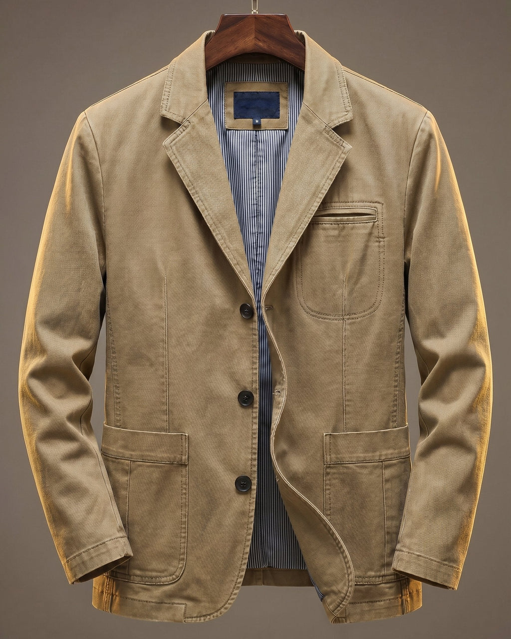 Men's Classic Washed Denim Blazer
