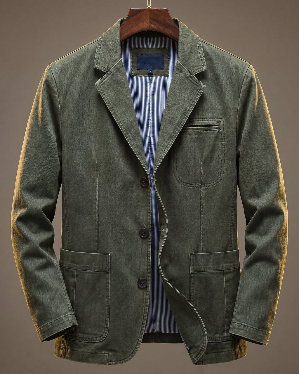 Men's Classic Washed Denim Blazer
