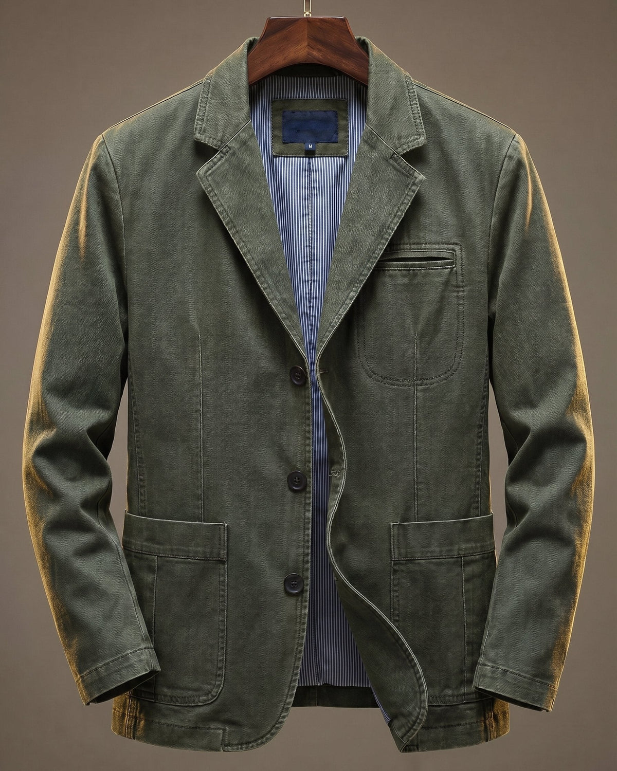 Men's Classic Washed Denim Blazer