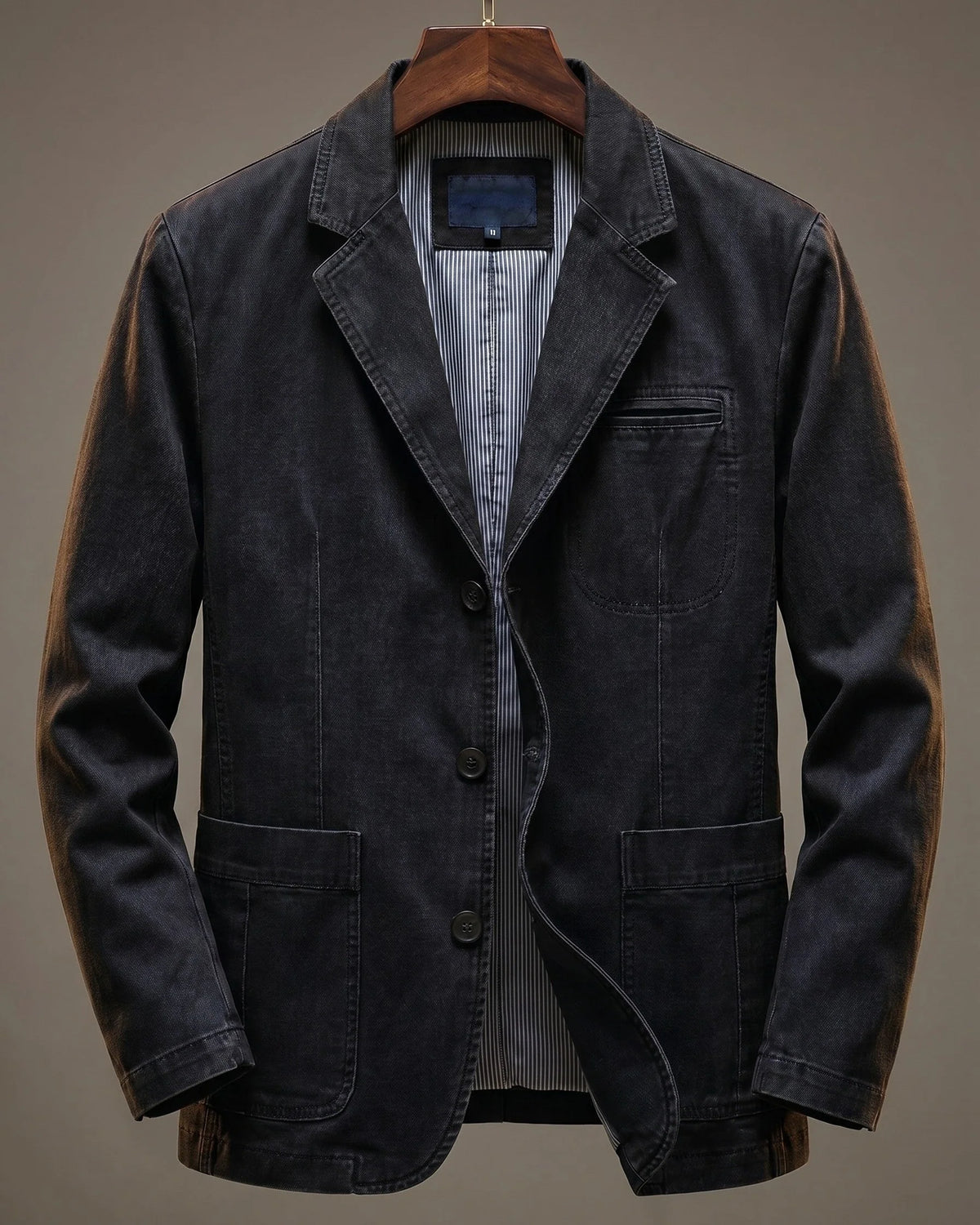 Men's Classic Washed Denim Blazer