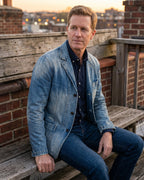 Men's Classic Washed Denim Blazer