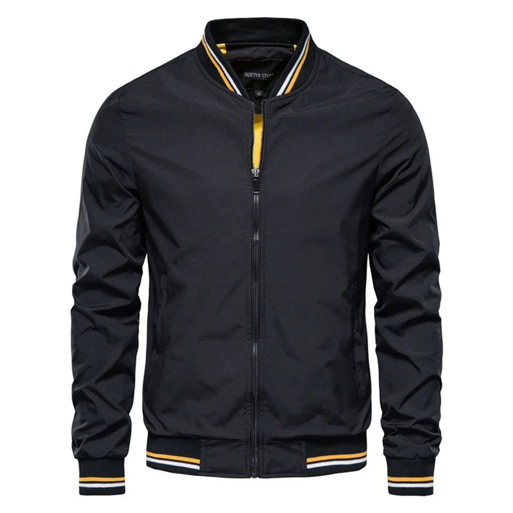 Men's Classic Zip-Up Bomber Jacket