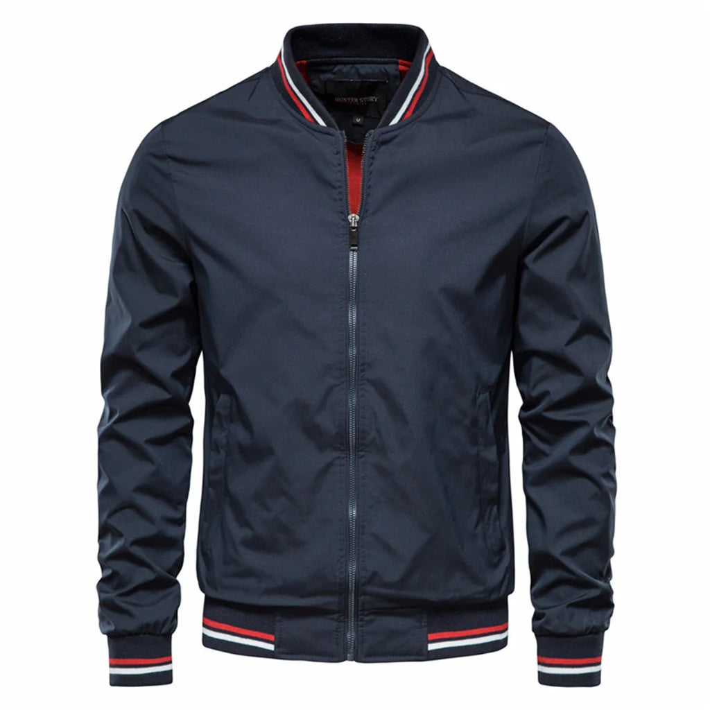 Men's Classic Zip-Up Bomber Jacket