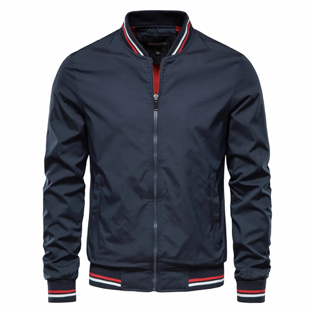 Men's Classic Zip-Up Bomber Jacket