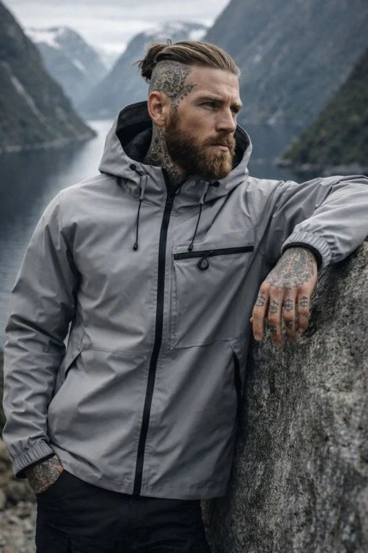 Men's Classic Zip-Up Hooded Jacket